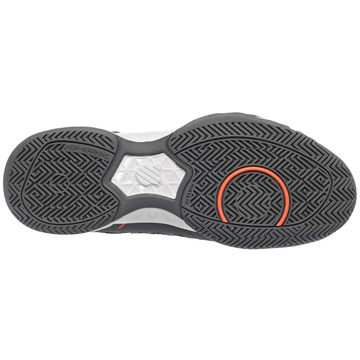 K-Swiss BigShot Light 4 Men's Tennis Shoe (Asphalt/White/Orange) 3 K-Swiss BigShot Light 4 Men's Tennis Shoe (Asphalt/White/Orange) - Image 3