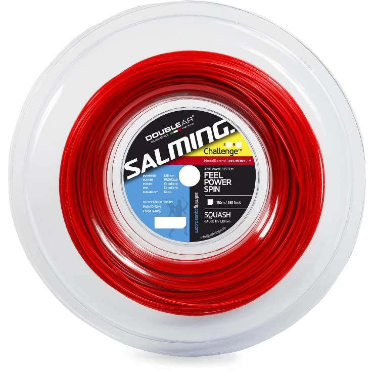 Salming Challenge Slick 17 Squash String Reel 110m (Red) 1 Salming Challenge Slick 17 Squash String Reel 110m (Red)