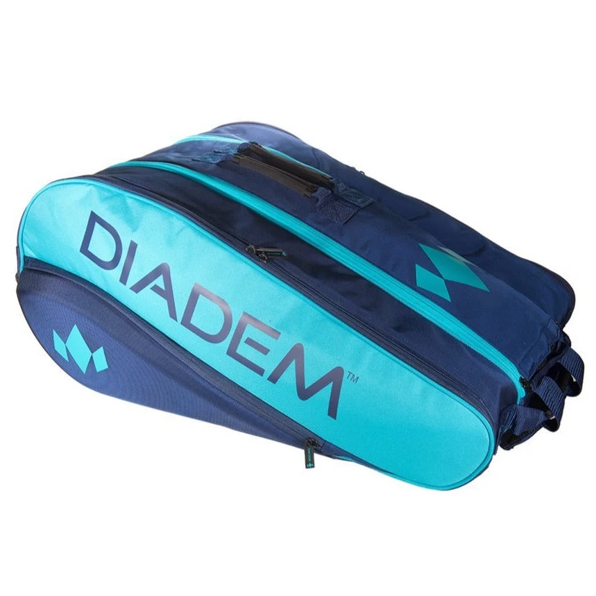 Diadem Elevate Tour 12 Pack Racquet Bag (Teal/Navy) 1 Diadem Elevate Tour 12 Pack Racquet Bag (Teal/Navy)