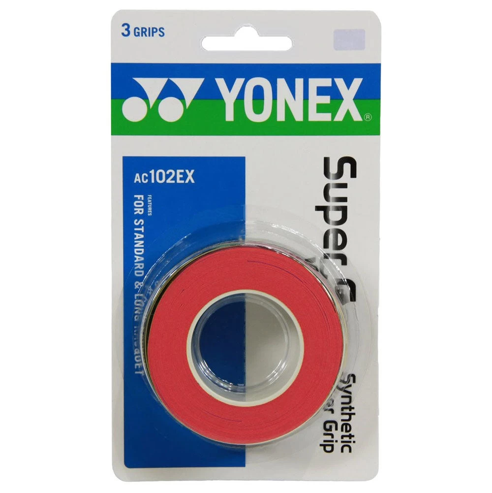 Yonex Super Grap Overgrip 3 Pack (Red) 1 Yonex Super Grap Overgrip 3 Pack (Red)