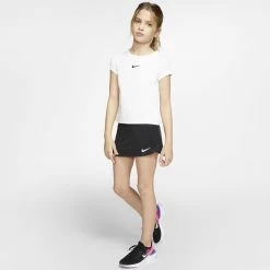 Nike Girl's Court Skirt (Black/White) -Sports Gear Sales Store BV7391 010 PHSYM003 1000