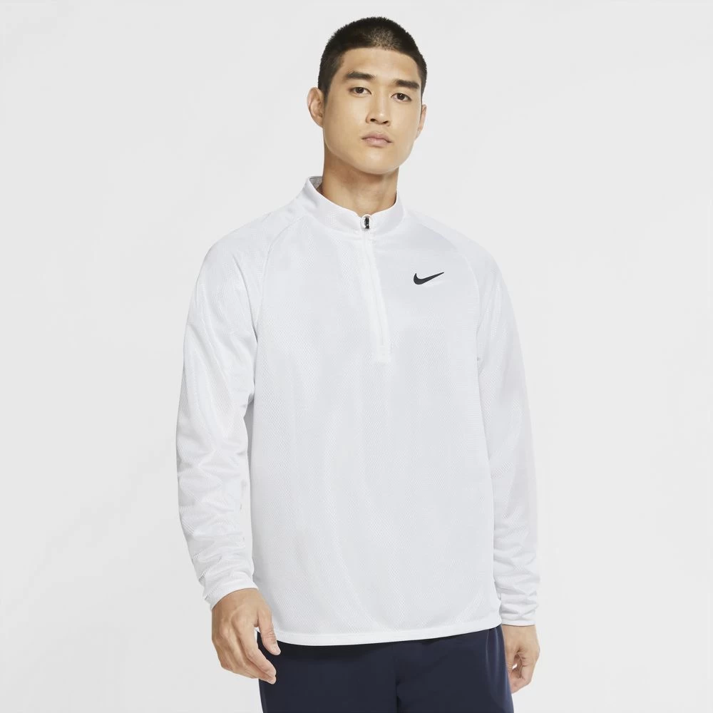 Nike Men's Court Challenger Long Sleeve Top (White/Black) 1 Nike Men's Court Challenger Long Sleeve Top (White/Black)
