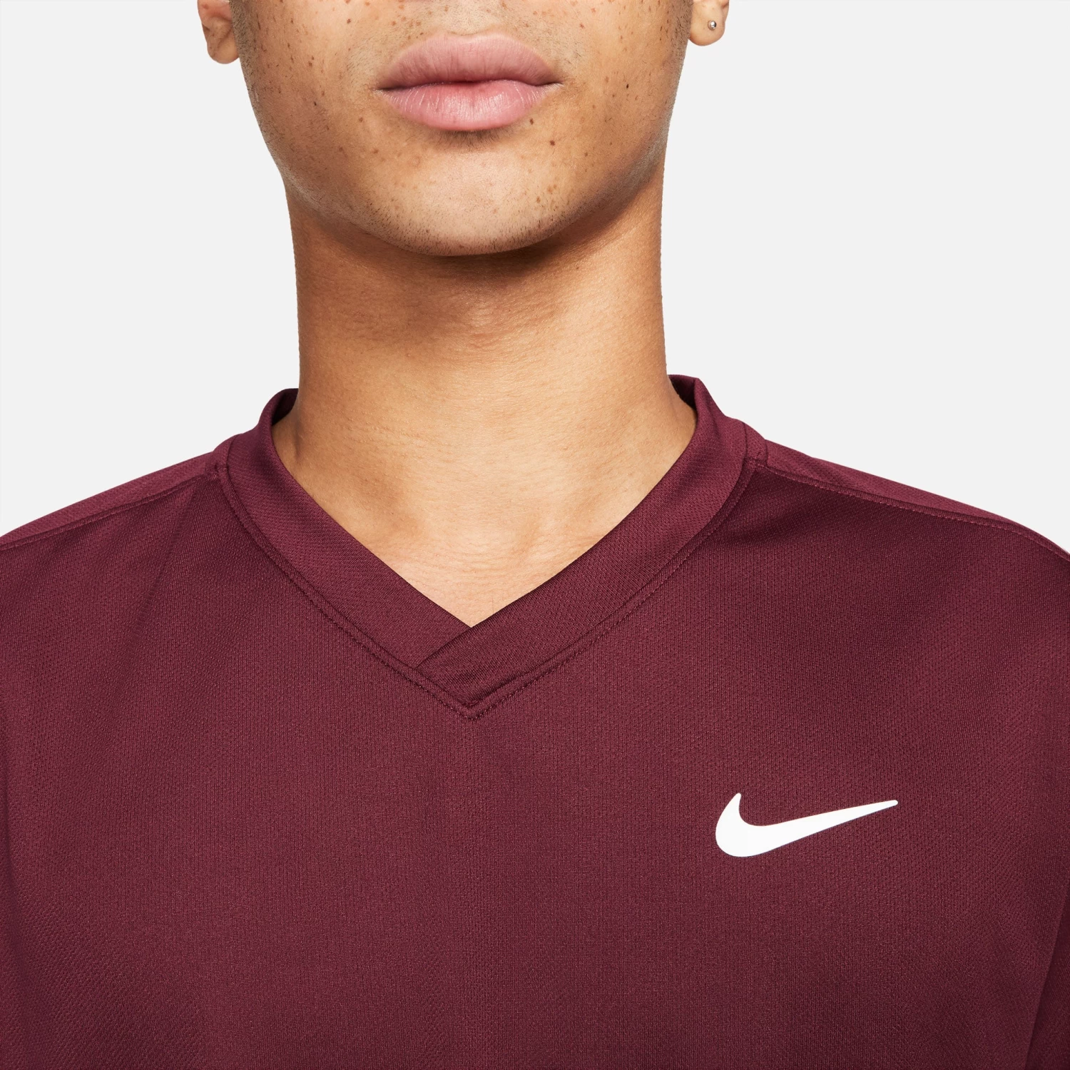 Nike Men's Dri-FIT Victory Top (Beetroot/White) 3 Nike Men's Dri-FIT Victory Top (Beetroot/White) - Image 3