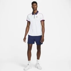 Nike Men's Dri-FIT Advantage NYC Slam Polo (White/Binary Blue/University Red) 7 Nike Men's Dri-FIT Advantage NYC Slam Polo (White/Binary Blue/University Red) -Sports Gear Sales Store DA4325 100 PHSYM002 3144