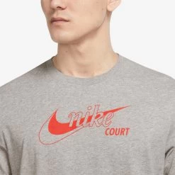 Nike Men's Dri-FIT Distressed Swoosh Top (Dark Grey Heather/Orange) 5 Nike Men's Dri-FIT Distressed Swoosh Top (Dark Grey Heather/Orange) -Sports Gear Sales Store DD8376 063 PHSYM001 3144