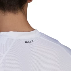 Adidas Men's FreeLift Primeblue Top (White) -Sports Gear Sales Store GQ8932 APP on model detail 2 white