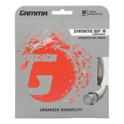 Gamma Synthetic 16/1.30 With Wearguard Tennis String (Silver)