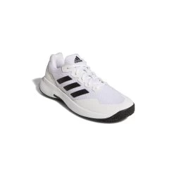 Adidas GameCourt 2 Men's Tennis Shoe (White/Black) 12 Adidas GameCourt 2 Men's Tennis Shoe (White/Black) -Sports Gear Sales Store GW2991 6 FOOTWEAR Photography FrontLateralTopView white