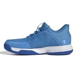 Adidas Adizero Club Junior Tennis Shoe (Pulse Blue/Cloud White) 7 Adidas Adizero Club Junior Tennis Shoe (Pulse Blue/Cloud White) -Sports Gear Sales Store GX1854 5 FOOTWEAR Photography SideMedialCenterView white