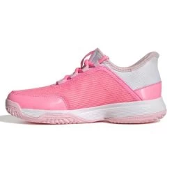 Adidas Adizero Club Junior Tennis Shoe (Pink/White) -Sports Gear Sales Store GX1855 5 FOOTWEAR Photography SideMedialCenterView white