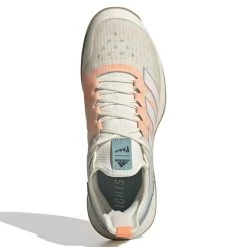 Adidas Adizero Ubersonic 4 Parley Women's Tennis Shoes (White/Beam Orange) -Sports Gear Sales Store GX9624 3 FOOTWEAR Photography TopPortraitView white