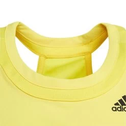 Adidas Girl's Club Tank Top (Beam Yellow) 7 Adidas Girl's Club Tank Top (Beam Yellow) -Sports Gear Sales Store HN6304 6 APPAREL Photography DetailView3 transparent