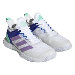 Adidas Adizero Ubersonic 4 Women's Tennis Shoe (White) -Sports Gear Sales Store HQ8390 6 FOOTWEAR Photography FrontLateralTopView transparent