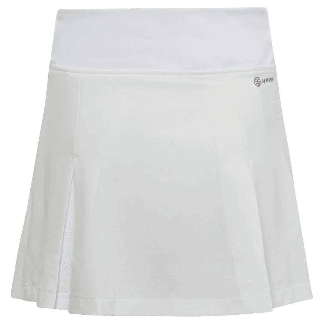 Adidas Girl's Club Pleated Skirt (White) 2 Adidas Girl's Club Pleated Skirt (White) - Image 2