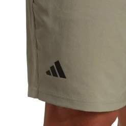 Adidas Men's 3 Stripe 7-inch Club Shorts (Khaki) -Sports Gear Sales Store HT7167 8 APPAREL OnModel DetailView1 transparent