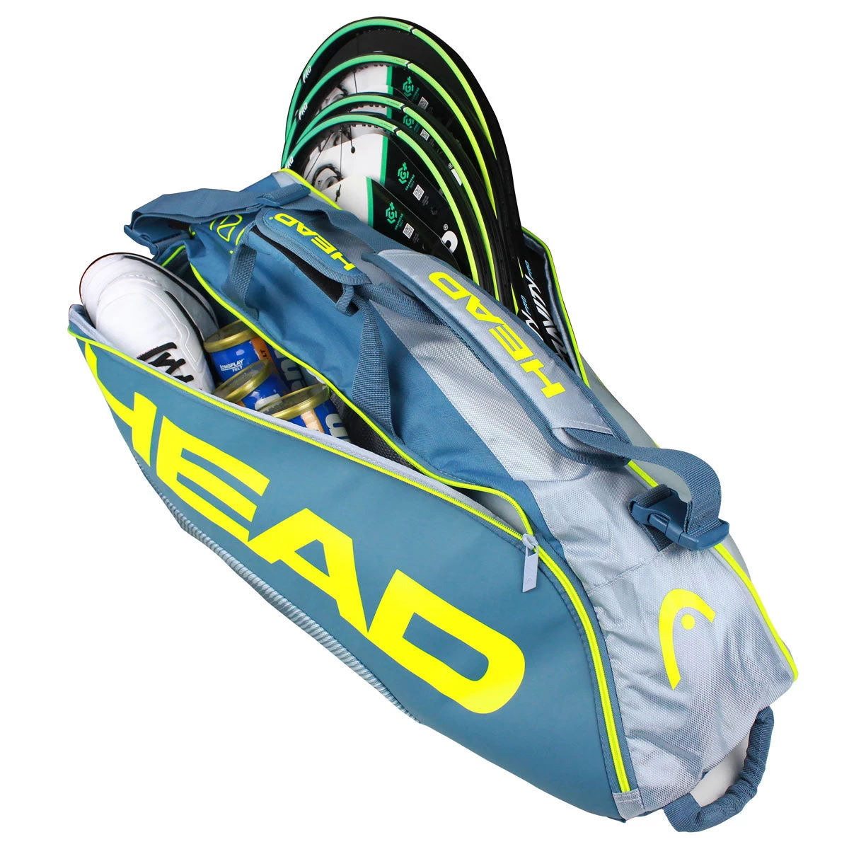 Head Tour Team Extreme Combi 6 Pack Racquet Bag (Yellow/Grey) 2 Head Tour Team Extreme Combi 6 Pack Racquet Bag (Yellow/Grey) - Image 2