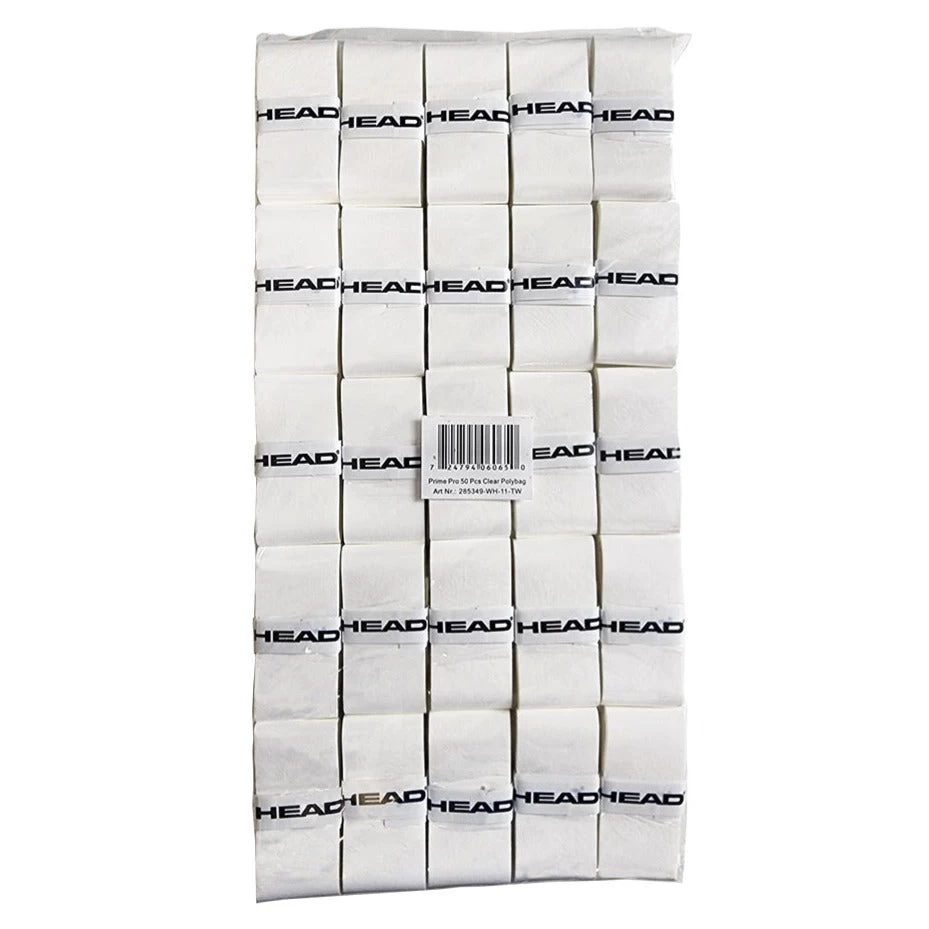 Head Prime Pro Overgrips 50 Pack (White) 1 Head Prime Pro Overgrips 50 Pack (White)