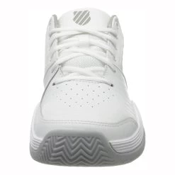K-Swiss Court Express Clay Court Women's Tennis Shoe (White/Silver) -Sports Gear Sales Store K Swiss Court Express Womens White Silver Image Front