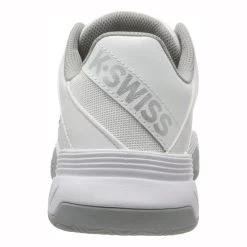 K-Swiss Court Express Clay Court Women's Tennis Shoe (White/Silver) -Sports Gear Sales Store K Swiss Court Express Womens White Silver Image Heel