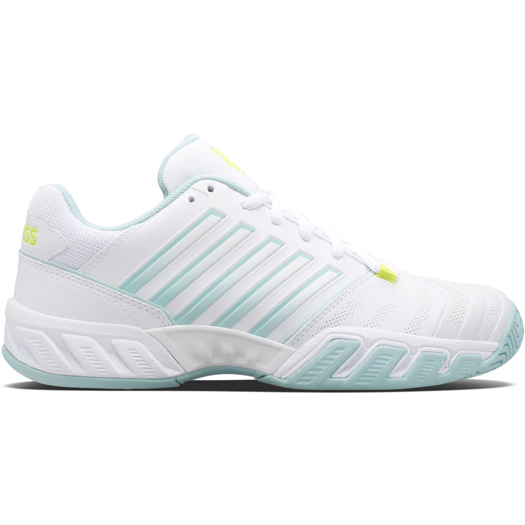 K-Swiss BigShot Light 4 Women's Tennis Shoe (White/Icy Morn) 1 K-Swiss BigShot Light 4 Women's Tennis Shoe (White/Icy Morn)