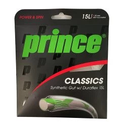 Prince Synthetic Gut 15L/1.35 Duraflex Tennis String (White) -Sports Gear Sales Store Prince Synthetic Gut Duraflex 15L White