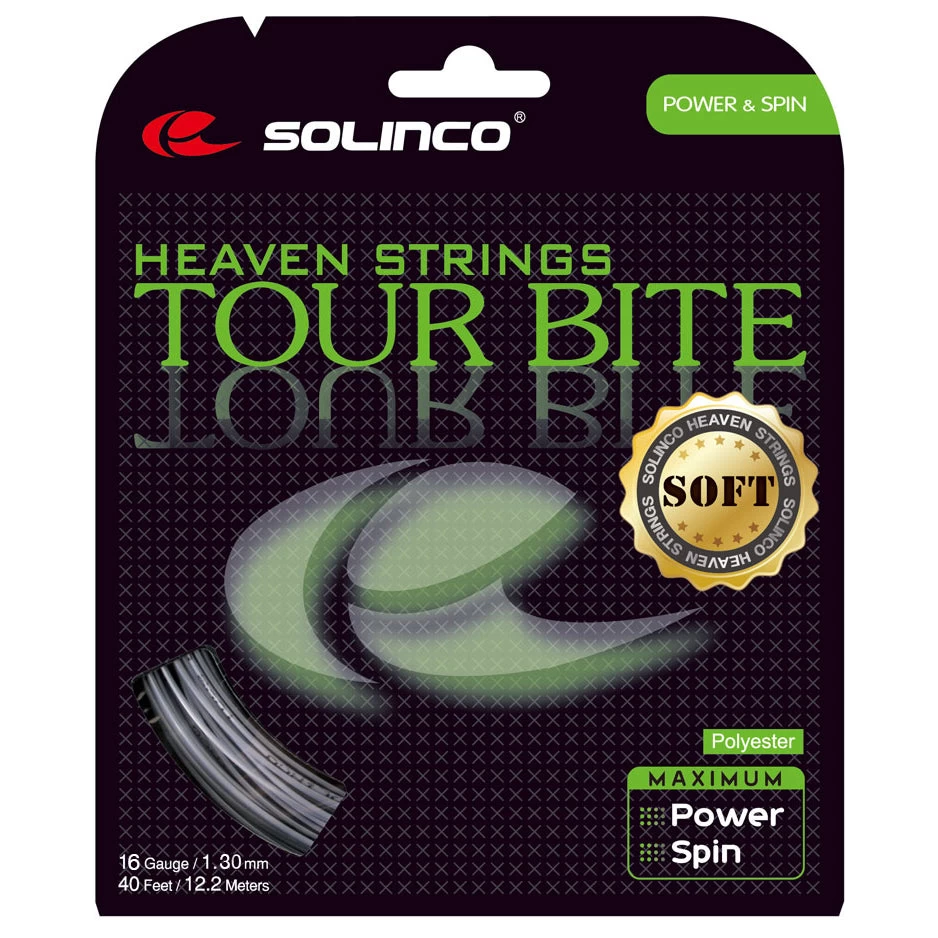 Solinco Tour Bite Soft 16/1.30 Tennis String (Silver) 1 Solinco Tour Bite Soft 16/1.30 Tennis String (Silver)