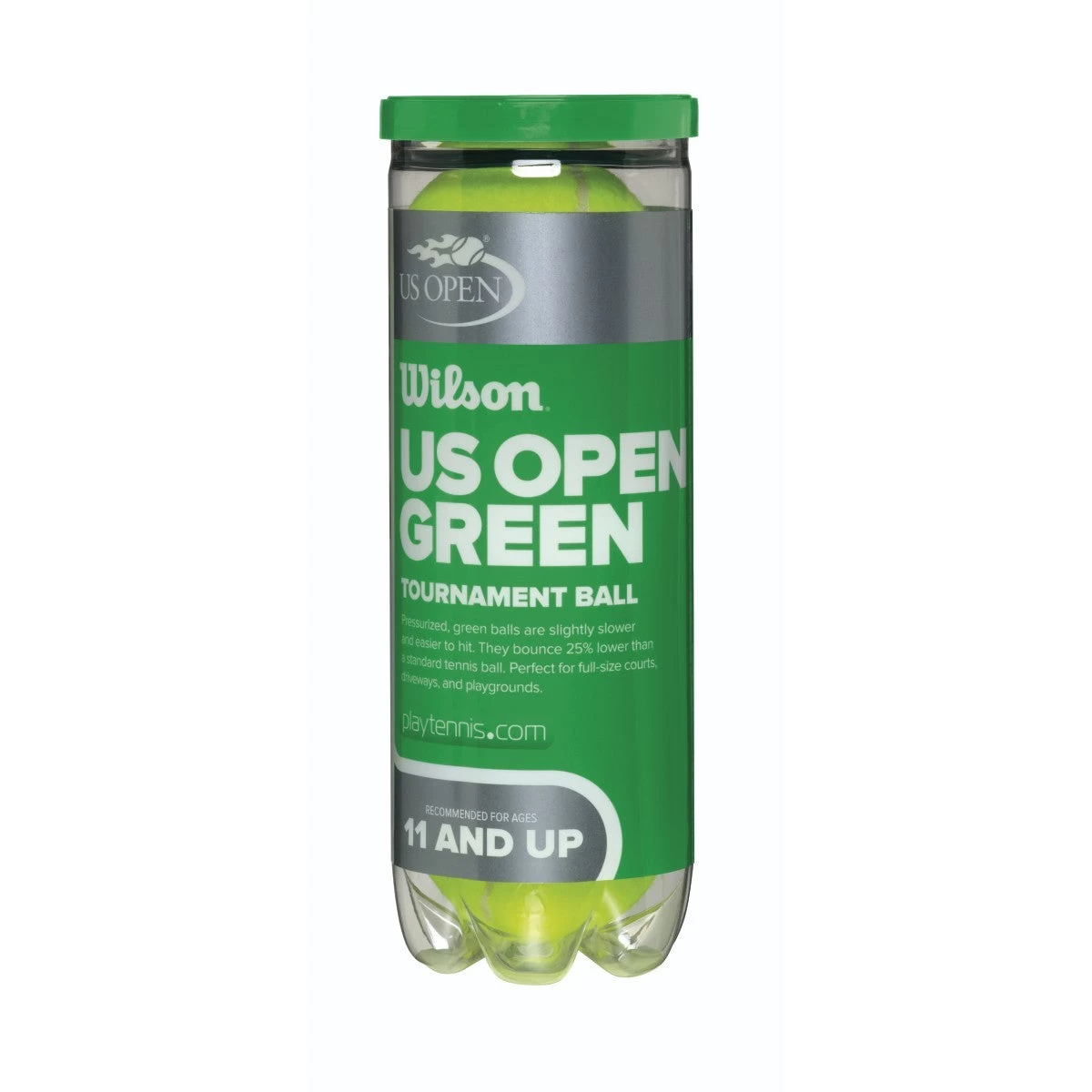 Wilson US Open Tournament 78' Green Junior Tennis Balls 1 Wilson US Open Tournament 78' Green Junior Tennis Balls