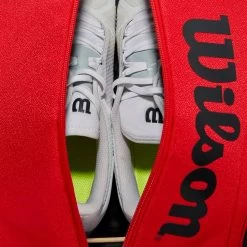 Wilson RF DNA Backpack Racquet Bag (Red/Black) -Sports Gear Sales Store Wilson WR8005302 RF DNA Backpack Red Black 6