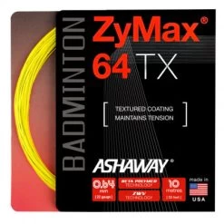 Ashaway ZyMax 64 TX Badminton String (Optic Yellow)