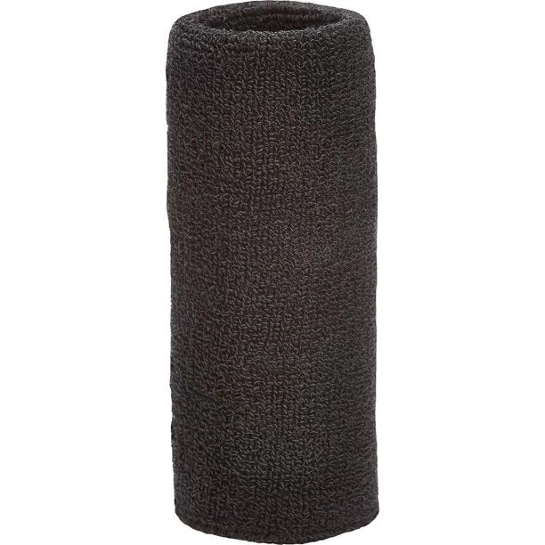 Tourna Wrist Towel 6" Extra Wide Wristband (Black) 2 Tourna Wrist Towel 6" Extra Wide Wristband (Black) - Image 2
