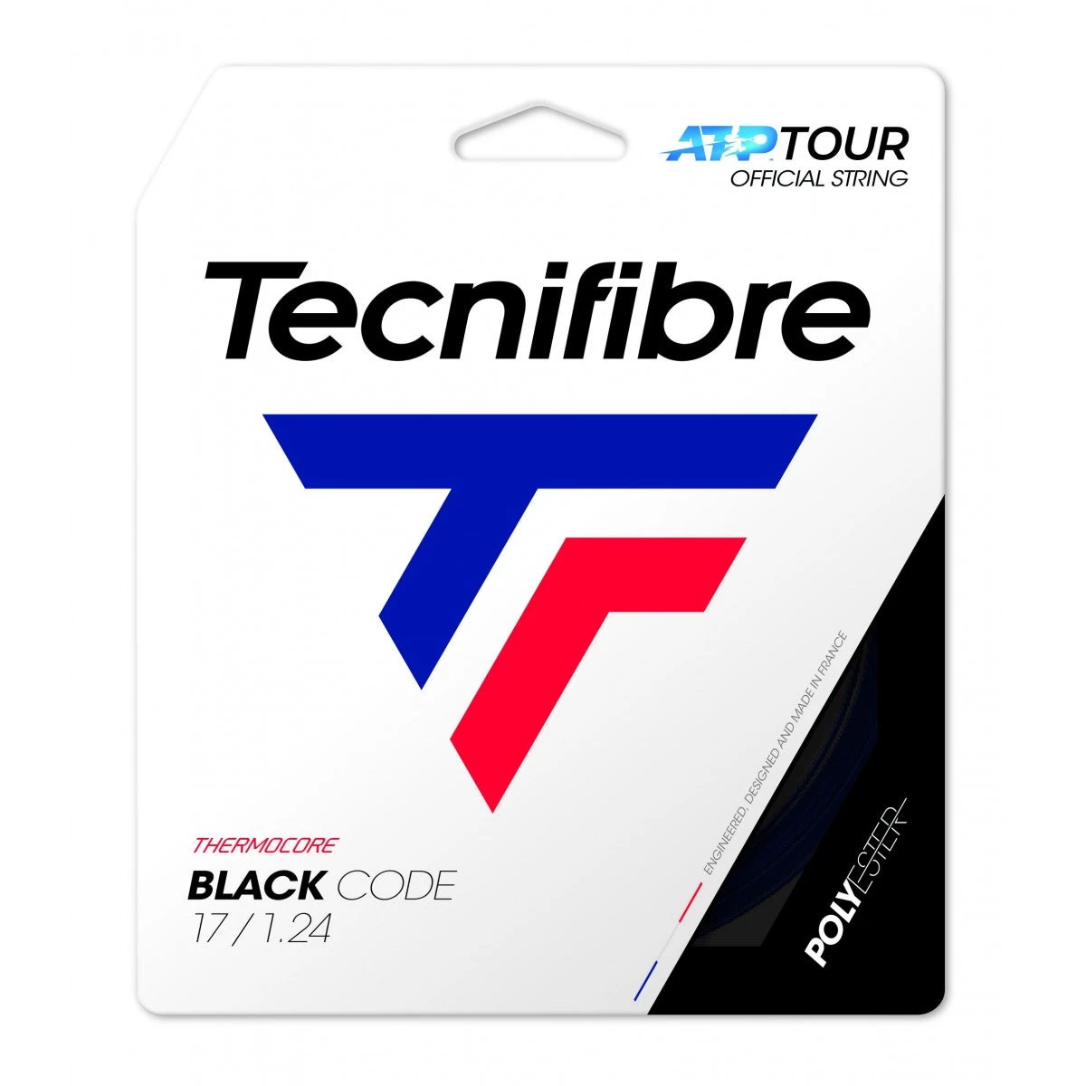 Tecnifibre Black Code 17/1.25 Tennis String (Black) 1 Tecnifibre Black Code 17/1.25 Tennis String (Black)