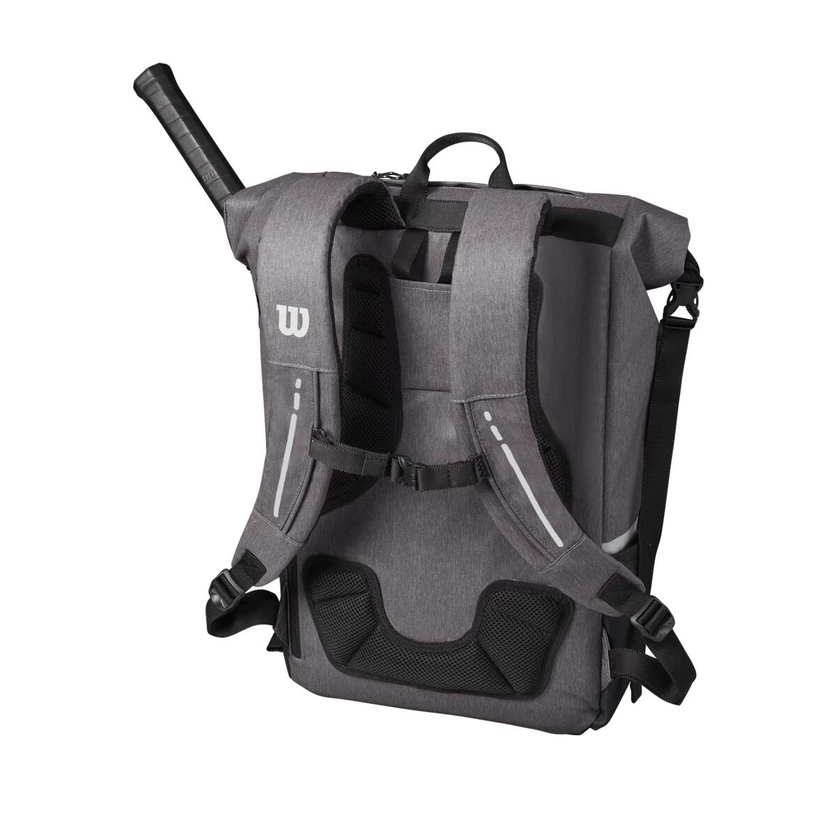 Wilson Roll Top Backpack Racquet Bag (Grey/Black) 4 Wilson Roll Top Backpack Racquet Bag (Grey/Black) - Image 4