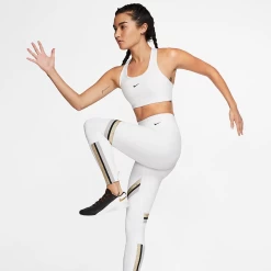 Nike Women's Dri-FIT Swoosh Medium Support 1 Piece Pad Sports Bra (White/Black) -Sports Gear Sales Store dri fit swoosh support 1 piece pad sports bra mx9N8j 765f138a 54f6 43df 8caf 190e52b2a4e1