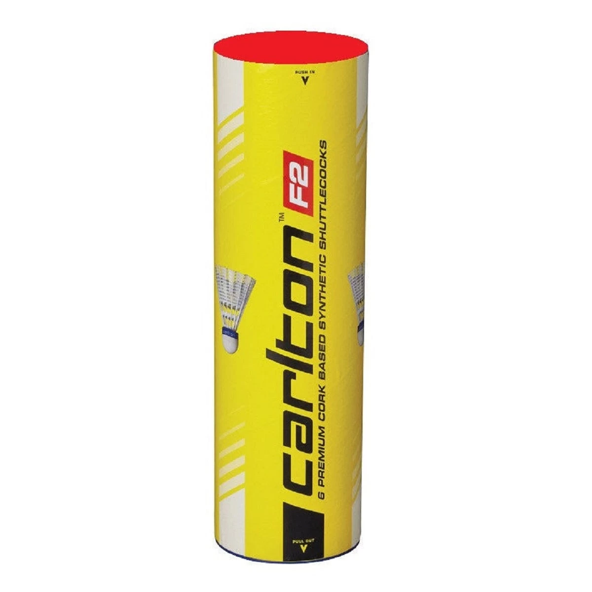 Carlton F2 Nylon Badminton Shuttlecocks (Yellow) (Red Cap) 1 Carlton F2 Nylon Badminton Shuttlecocks (Yellow) (Red Cap)
