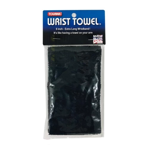 Tourna Wrist Towel 6" Extra Wide Wristband (Black) 1 Tourna Wrist Towel 6" Extra Wide Wristband (Black)