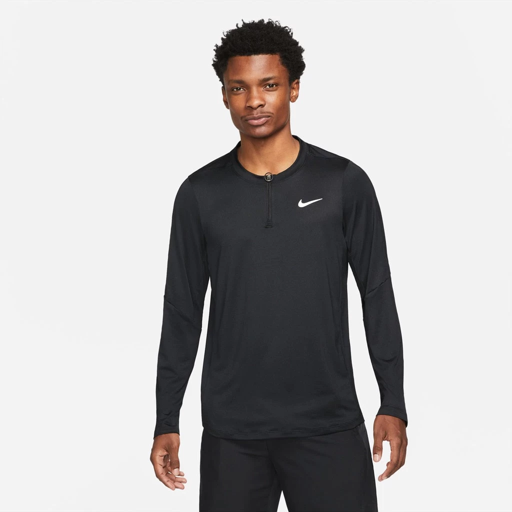 Nike Men's Dri-FIT Advantage Half-Zip Longs Sleeve Top (Black) 1 Nike Men's Dri-FIT Advantage Half-Zip Longs Sleeve Top (Black)
