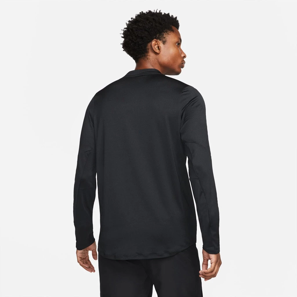 Nike Men's Dri-FIT Advantage Half-Zip Longs Sleeve Top (Black) 2 Nike Men's Dri-FIT Advantage Half-Zip Longs Sleeve Top (Black) - Image 2